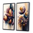 thumbnail image 3 of Designart "Scarlet Crocus Blossoms I" Crocus Framed Wall Art Set Of 2 - Red Floral Gallery Wall Frame Set For Home Decor, 3 of 6