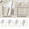 thumbnail image 5 of Beige Wood Grain Swag Valances for Windows, Kitchen Curtains 36 Inch Length 2 Panels Set, Rustic Retro Wooden Plank Farmhouse Short Curtains for Small Windows Rod Pocket Cafe Curtains Drapes 28"x36", 5 of 8