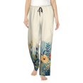 thumbnail image 1 of Balery Floral Mountain Landscape Pantalones de pijama para mujer, pijamas ultraligeros, pantalones de estar por casa-Large, 1 of 6