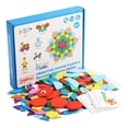 thumbnail image 1 of Rompecabezas De Madera 210 Piezas Bloques De Patrón De Madera Juego De Juguetes Educativos Tangram Para Niños Sweethay FN005732-00, 1 of 6