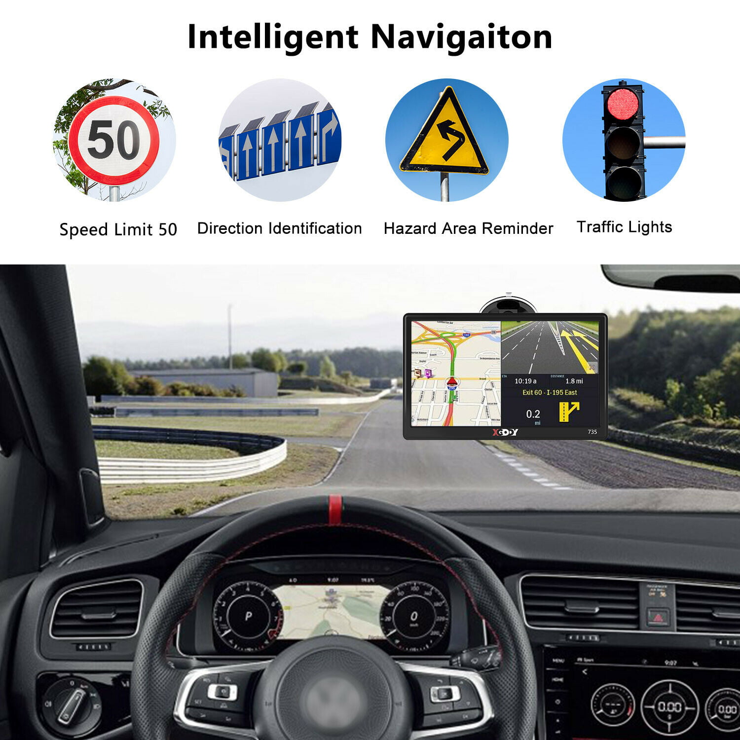 7 Inch Touch Screen GPS Navigation System for Cars and Trucks - 2023 Maps,  Spoken Directions, and Free Lifetime Updates