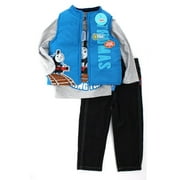 Thomas the Train Baby-Boys toddler 3pc Vest Set Right on Time Blue 2T