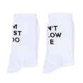 thumbnail image 4 of Calcetines, Calcetines de Mujer con Letras Divertidas en Blanco y Negro, Calcetines con Letras Divertidas, Altamente Recomendados, 4 of 7