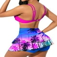 thumbnail image 4 of MesaSe Women 2Pcs Swimsuit Set  Solid Color Wrap Bikini Tops + Ruffle Skirt Bottom Set Beach Swimwear, 4 of 5