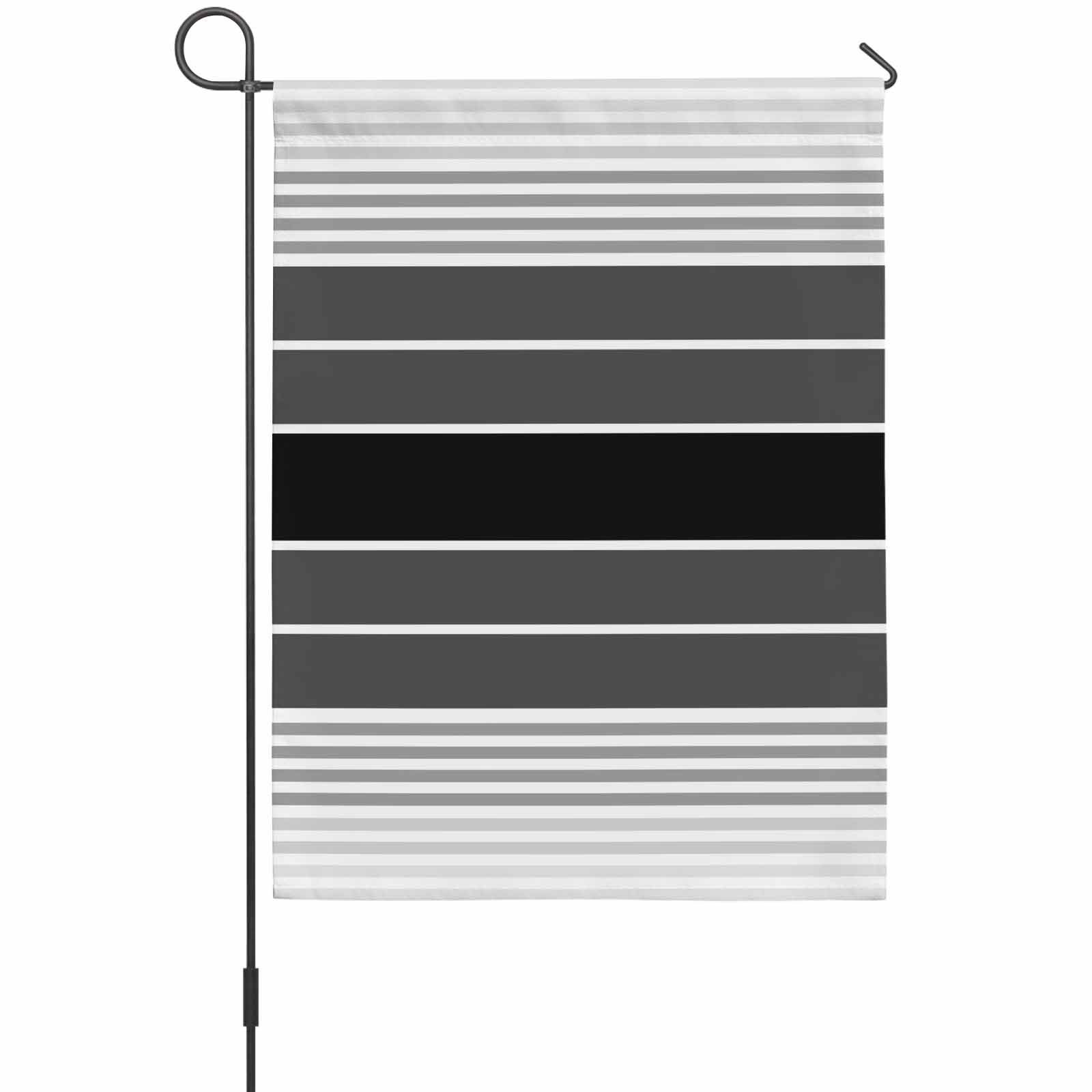 Black Gray House Flag 28 x 40 Inches Gradient Stripe Minimalist Ombre Modern Art Weather Proof Outdoor Patio Flags Double Sided Small House Decoration for Yard Lawn Outside Home