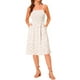 thumbnail image 2 of Vestido Floral de Tirantes Finos con Bolsillos para Mujeres Chic de Verano XL Beige, 2 of 6