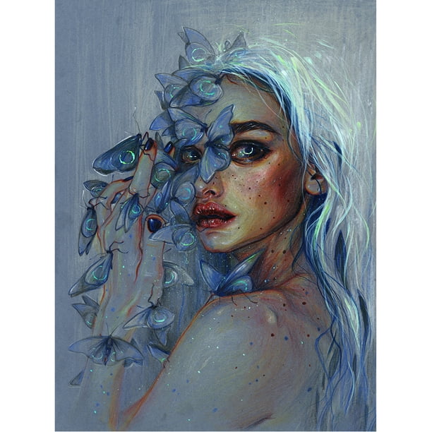 Diamond Painting (DE9600) Girl 5D DIY Square Rhinestone Picture (NE183) 40x50cm FLhrweasw Nuevo