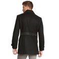 thumbnail image 4 of 9 Crowns Men's Euro Slim Fit Wool Peacoat Winter Jacket (Jones Black, Medium), 4 of 5