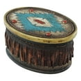thumbnail image 3 of Southwestern Indian Aztec Vector Symbol Turquoise Decorative Jewelry Box Figure, 3 of 7