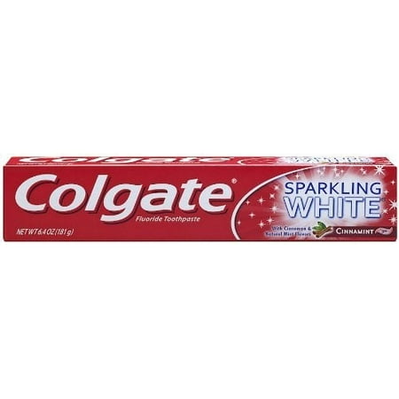 Colgate Sparkling White Toothpaste, Cinnamint, 6.4 Oz