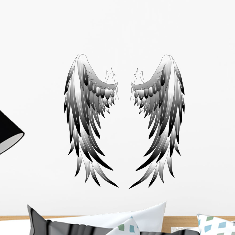 Guardian Angel Quote Color Peel & Stick Wall Sticker Design with Vinyl Moti 2487 3 Decal Black Size 16 Inches x 40 Inches