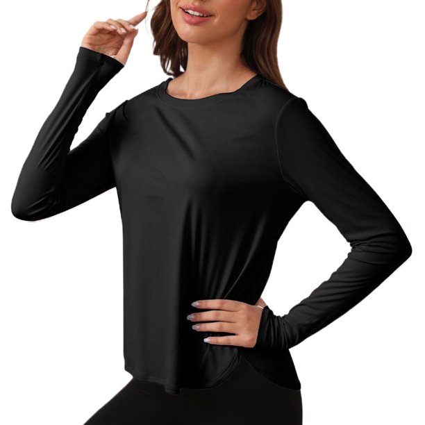 Camisas Entrenamiento Guardia Erupción Tops Sun Women Mujeres Manga Larga Atletismo (xxl)