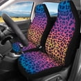 thumbnail image 2 of Pzuqiu Colorful Leopard Car Seat Cover Full Set 4 Pack Lightweight Vehicle Cushion Protectors Interior Accessories Easy to Install Automotive Interior Accessories Universal Fit Most Sedans, 2 of 7