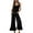 Black, variant on Akafmk Plus Size Jumpsuits for Women Summer,Casual Rompers for Women,Solid Color Sleeveless Camisole Pocket Can Be Easily Paired with Jumpsuit Loose Fitting Overalls