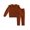 Caramel, variant on Arshiner Toddler Girls 2 Piece Fall Outfits Ruffle Trim Long Sleeve Pullover Sweatshirts and Pants