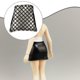 thumbnail image 5 of Elegante falda corta de tela para muñeca a escala 1/12, ropa de moda para mujer Plata y negro, 5 of 9