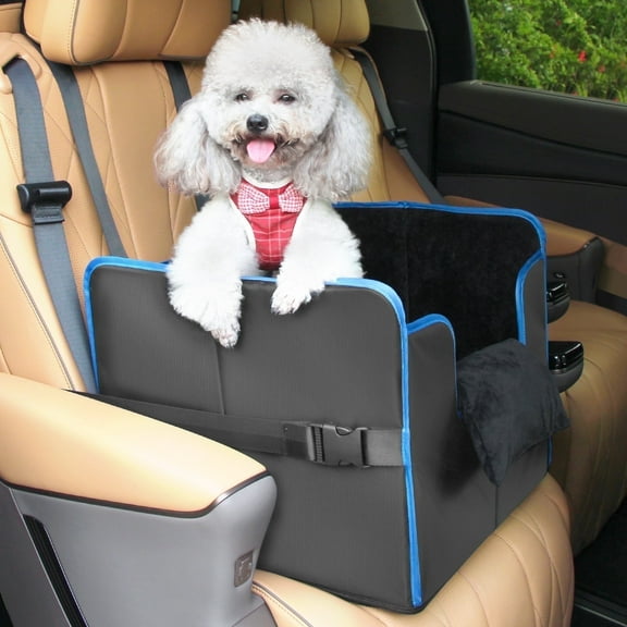 Hakochia,Dog Car Seat for Small Dogs,  with Clip-on Leash Adjustable Straps Perfect for Small Pets up to 35lbs for Travel Look Out
