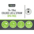 thumbnail image 2 of Reduce Tumbler Lid and Straw Set for Coldee 14 oz Tumblers – BPA Free, Dishwasher Safe, Impact Resistant – Replace Broken, Damaged or Lost Coldee 14 oz and 18 oz Tumbler Straws and Lids, 2 of 7
