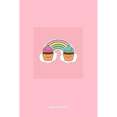 Cake Journal: Lined Journal - Rainbow Cupcakes Pink Cute Fun-ny Baking Food Baker Gift - Pink Ruled Diary, Prayer, Gratitude, Writin