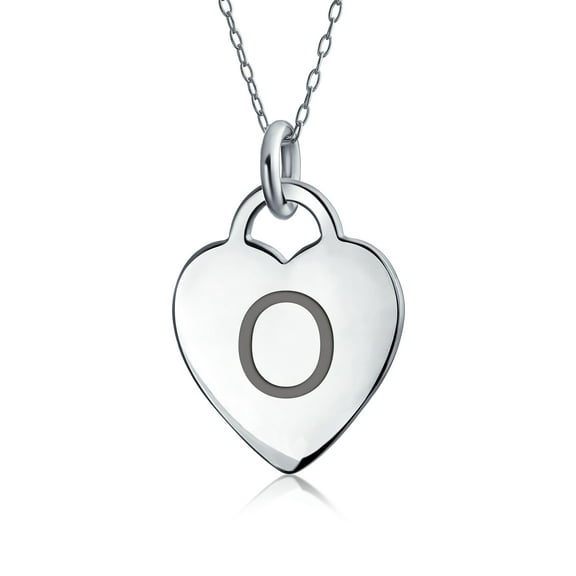 Tiny Minimalist Abc Medium Size Heart Shape Script Or Block Letter Alphabet A Initial Pendant Necklace for Teen for Women 925 Sterling Silver Custom Engraved