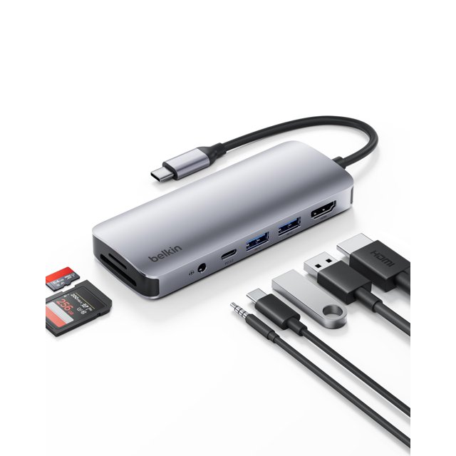 Adaptador multipuerto 7 en 1 USB-C Hub Belkin con HDMI 4K para MacBook