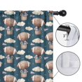 thumbnail image 4 of Blackout Kids Curtains,Blue Background Football Hot Air Balloons Pattern Childrens Insulated Curtains Set Of 2,Bedroom Essentials,Toddler Room Decor 42"x54", 4 of 5