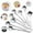 Silver, variant on Clearance Cooking Utensils under $5,Flower Spoon Set 8pcs Stainless Teaspoon Rainbow Color For Coffee Tea Mixing Sugar Ice Stir Bar Spoons 8 Diffient Pattern Colorful Cutlery Set Kitchen Tool G