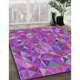 thumbnail image 3 of Ahgly Company Machine Washable Indoor Rectangle Transitional Dark Violet Purple Area Rugs, 2' x 4', 3 of 7