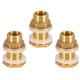 thumbnail image 3 of Conector de mamparo de latón, 3 juegos de conector de tanque de latón con rosca macho de 3/8 y 1/2 pulgada con anillo, 3 of 5