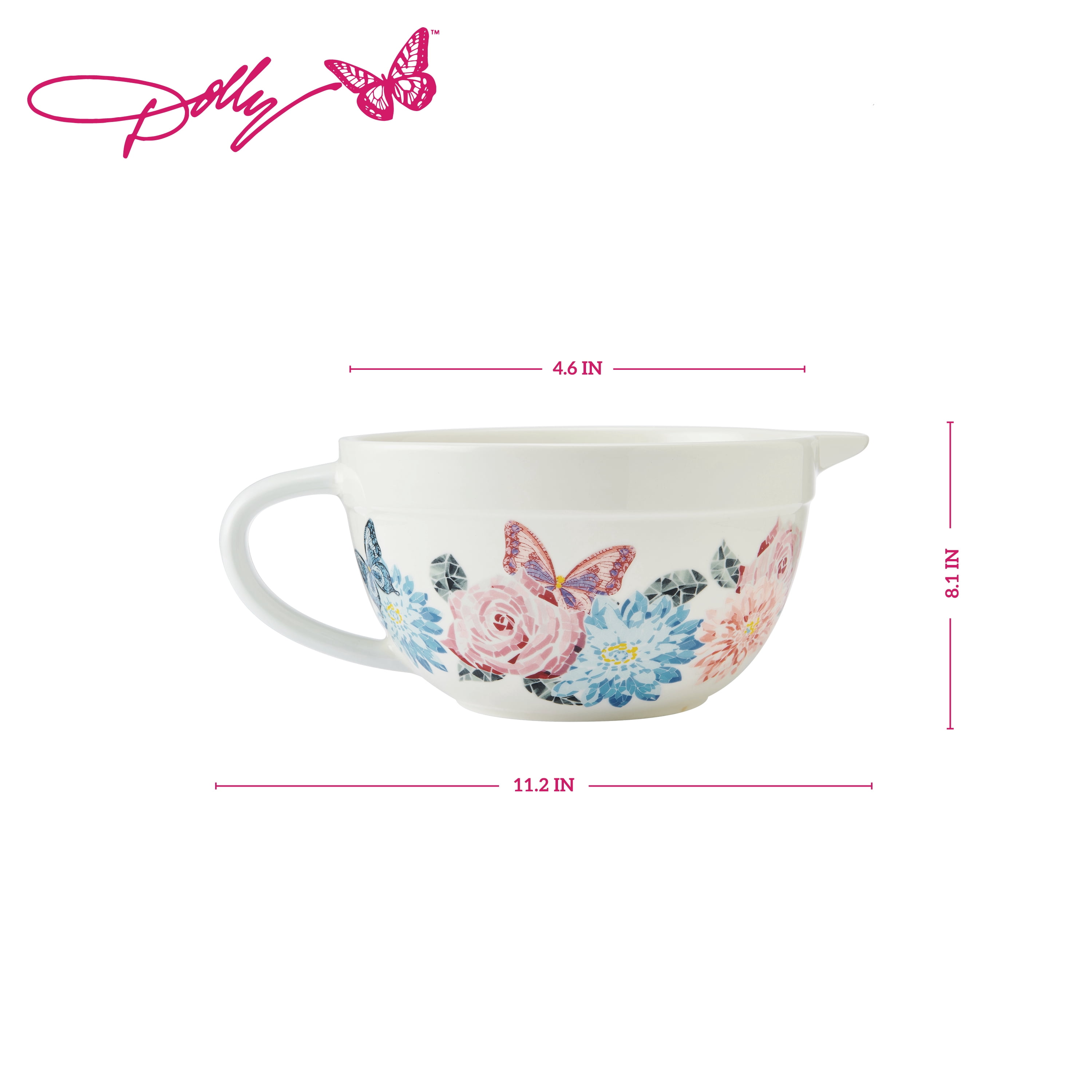 Dolly Parton 2.5 Quarts Ceramic Batter Bowl