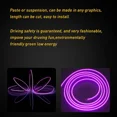 thumbnail image 5 of 6.5Ft Purple Car Interior Atmosphere Strip Wire Light Led Decor Lamp Accessories, 5 of 6