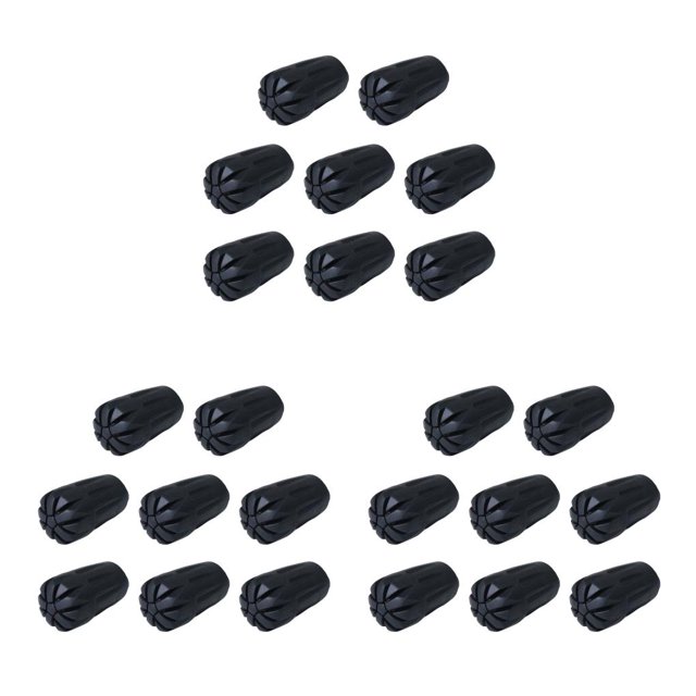 Eigraketly 8 Uds. Cubierta de puntas de goma resistente al desgaste para bastones de cabeza de bastones protectores tapas ligeras antideslizantes reemplazo Type1 NO1 Eigraketly CBP582559