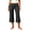 aa03_Gray, variant on Wide Leg Capri Pants for Women Elastic Waist Cropped Pants Plus Size High Waist Flowy Loose Solid Womens Yoga Pants Palazzo
