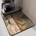 thumbnail image 2 of Coffee Mat, Vintage Kitchen Coffee Bar Mat for Countertop, Rubber Backed Dish Drying Mat for Counter, Absorbent Coffee Bar Accessories Fit Under Coffee Maker Espresso Me Machine 18x24in, 2 of 7