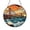 Acrylic 3.5 Inch, variant on Ocean Bridge Skyline Stained Glass Style Suncatcher Window Decor, Round Scenic Glass Hanging Ornament for Home