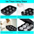thumbnail image 3 of Moldes para cubitos de hielo Juego de 3 esferas fabricante de Likrtyny bolas de hielo con tapas reutilizable libre de BPA DIY accesorios de cocina para Bar, 3 of 9