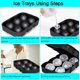 thumbnail image 1 of Moldes para cubitos de hielo Juego de 3 esferas fabricante de Wdftyju bolas de hielo con tapas reutilizable libre de BPA DIY accesorios de cocina para Bar, 1 of 9
