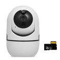 thumbnail image 4 of Smart Camera 1080P 360 Degrees Camera HD WiFi Wireless Pet Baby Camcorder, enchufe de EE. UU., Blanco, cámara, tarjeta de 32G Jumpingount AF000084-07B, 4 of 7