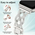 thumbnail image 3 of TOYOUTHS Compatible with Apple Watch Band 38/40/41/42/44/45/46/49mm, Women’s Celtic Knot Metal Bracelet Strap, Stainless Steel Jewelry Replacement for iWatch Ultra, SE, Series 11/10/9/8/7/6/5/4/3, 3 of 6