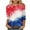 Multicolor#7, variant on Feancey American Flag Tshirt for Women Plus Size 4th of July Tops Holiday Casual 3/4 Sleeve Round Neck Blouse Memorial Day Shirts Limited Time Sales Multicolor XXL