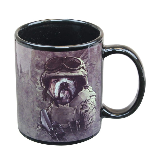 Taza de café JUST FUNKY Combat Sam, 325 ml, cerámica