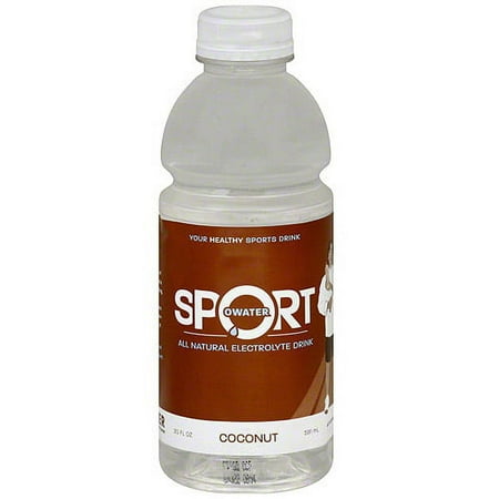 SPORT OWATER All-Natural Coconut Sports Drink, 20 oz (Pack of 12)