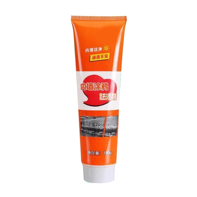 Crema Limpiadora De Paredes, Pasta Limpiadora De Manchas De Paredes, 180 Ml, Práctica Y Ligera Para El Hogar