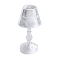 thumbnail image 6 of Vintage Table Lamp Transparent Night Light, 5.5" Tea Light Candle Holders - Led Bedside Lamp Ambient Lighting for Bedroom Decor, Retro Decorative Ornament for Home Living Room Birthday Gift A, 1Pcs, 6 of 7