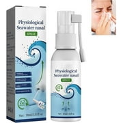 Saline Nasal Moisturizing Spray, Saline Nasal Spray Moisturizer for Nasal Congestion Runny-Nose Dry Itching Physiological Seawater Nasal Spray (1 pcs)