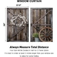 thumbnail image 5 of Farmhouse Kitchen Window Curtains 27.5 x 39 Inch Small Short Mini Cafe Rod Pocket Rustic Wooden Barn Door Western for Living Bedroom Room Home Treatment Set of 2 Curtain Panels Drapes Tiers, 5 of 6