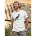 thumbnail image 2 of Goth Raven T-Shirt Men -Image by Shutterstock, Male 4X-Large, 2 of 4