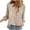 Khaki, variant on Button Down Shirts for Women Elastic Cuff 3/4 Length Sleeve Business Casual Blouses Elegant Solid Color Office Work Tops Green S
