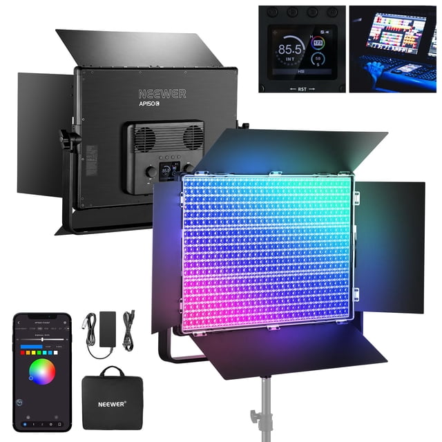Panel LED de luz de vídeo Neewer AP150C, 150 W, RGB, 1800 LED