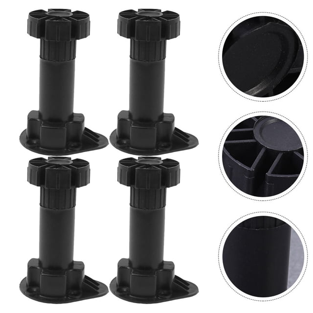 unbranded 4Ud Patas Soporte Para Muebles Ajustables Para Uso En Casa En Color Negro